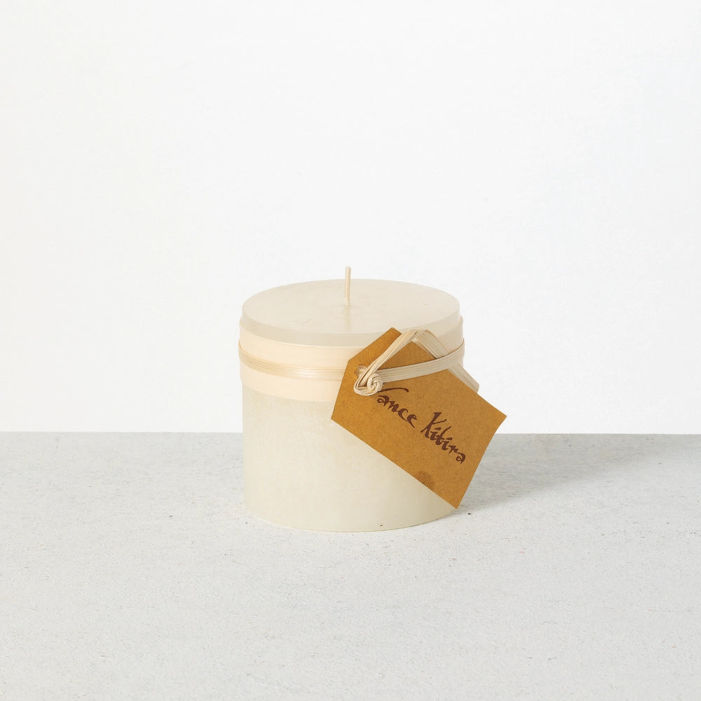 Vance Kitira 3.25" X 3" Melon White Timber Pillar Candle