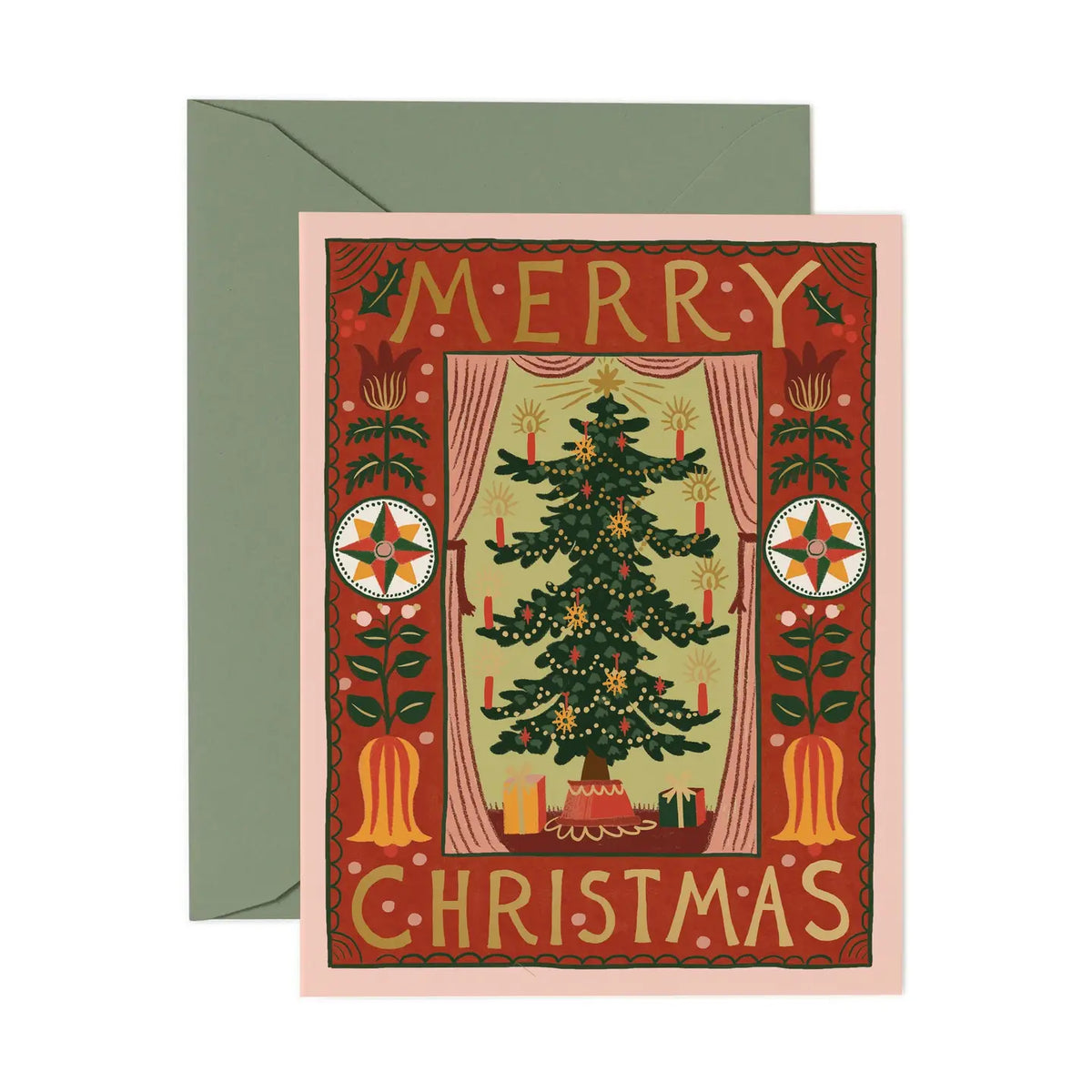 Folk Christmas Tree Card