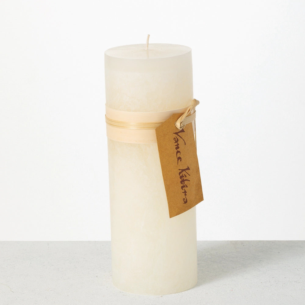 Vance Kitira 3.25" x 9" Melon White Timber Pillar Candle