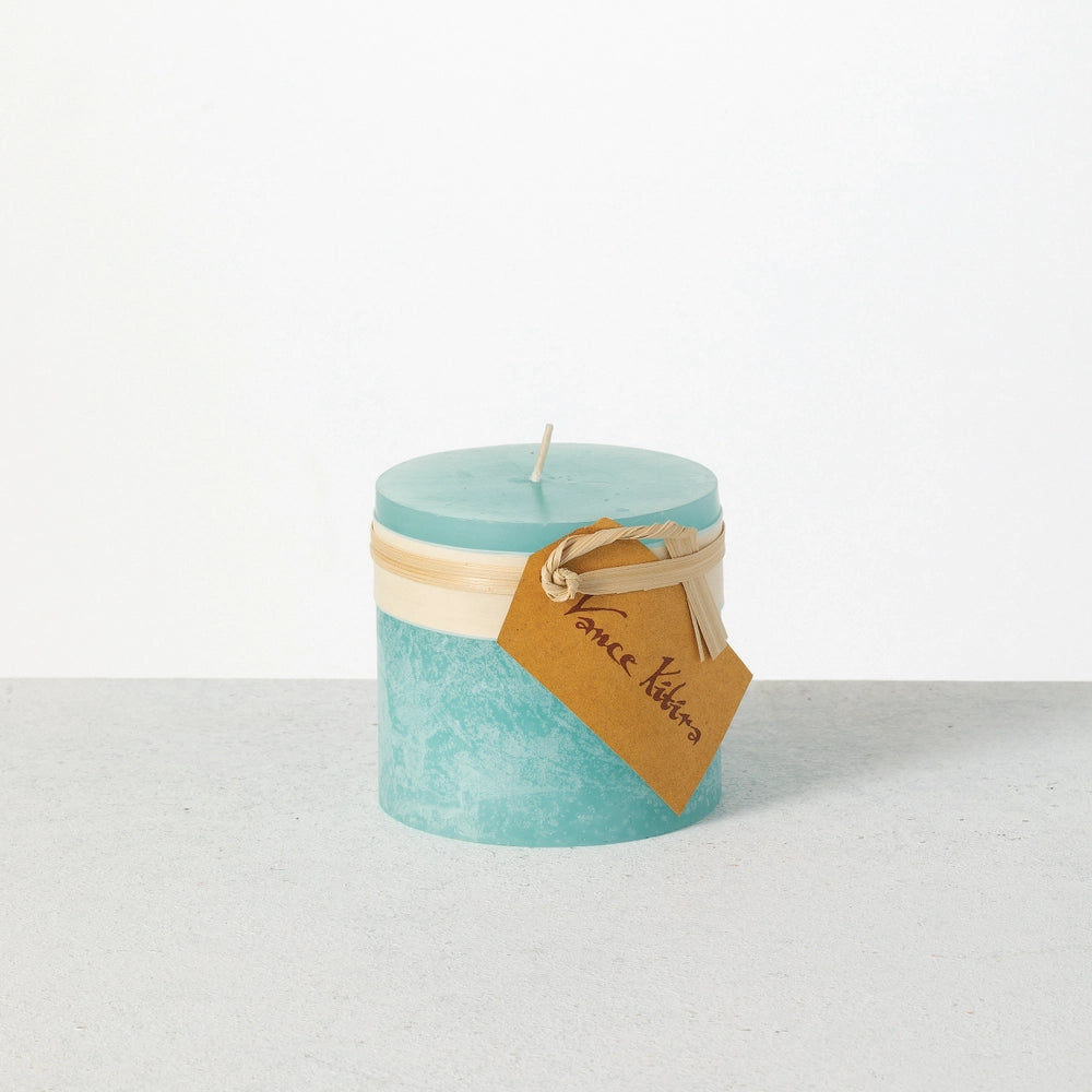 Vance Kitira 3.25" X 3" Sea Foam Timber Pillar Candle