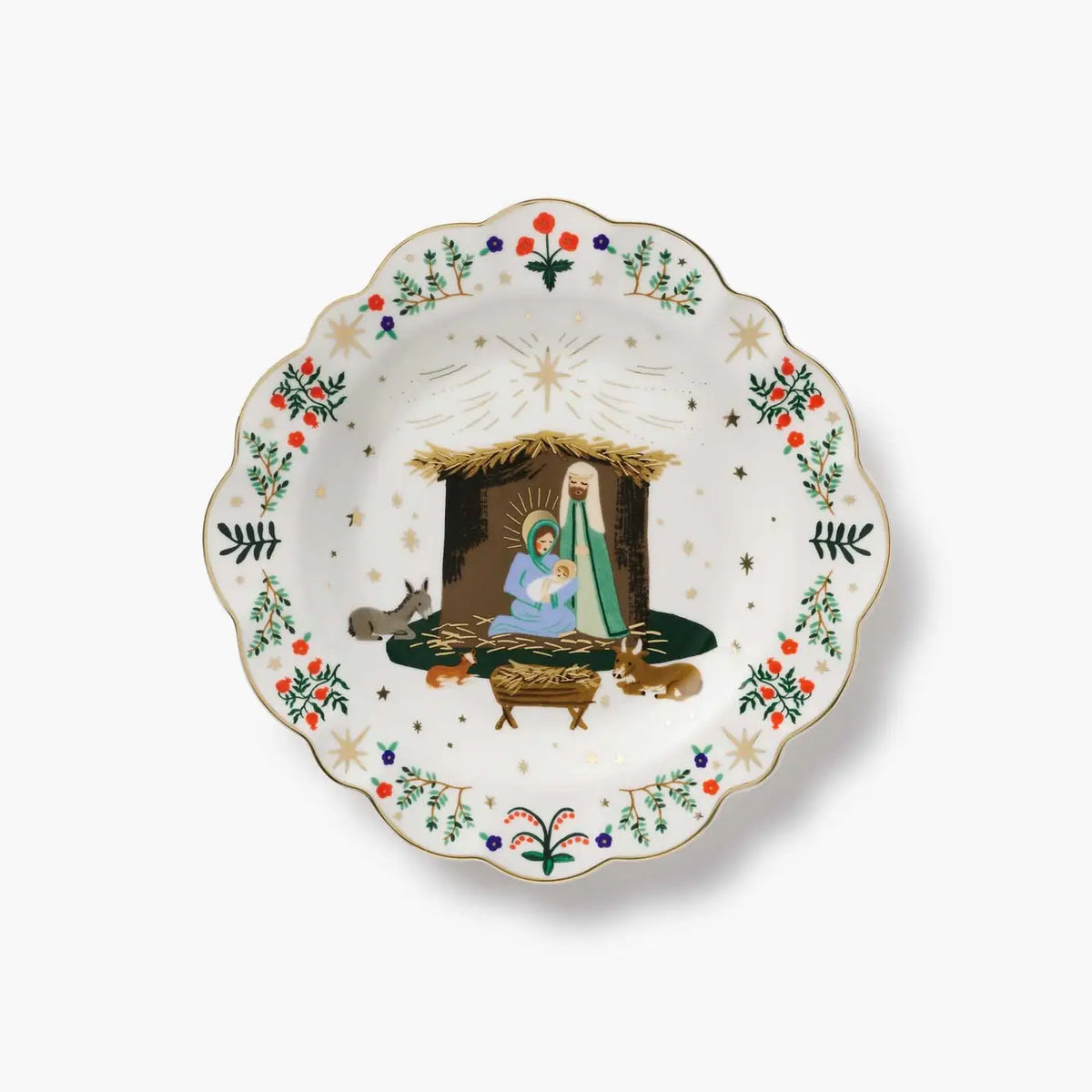 Nativity Porcelain Dessert Plate Set