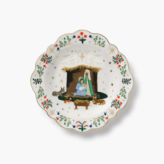 Nativity Porcelain Dessert Plate Set
