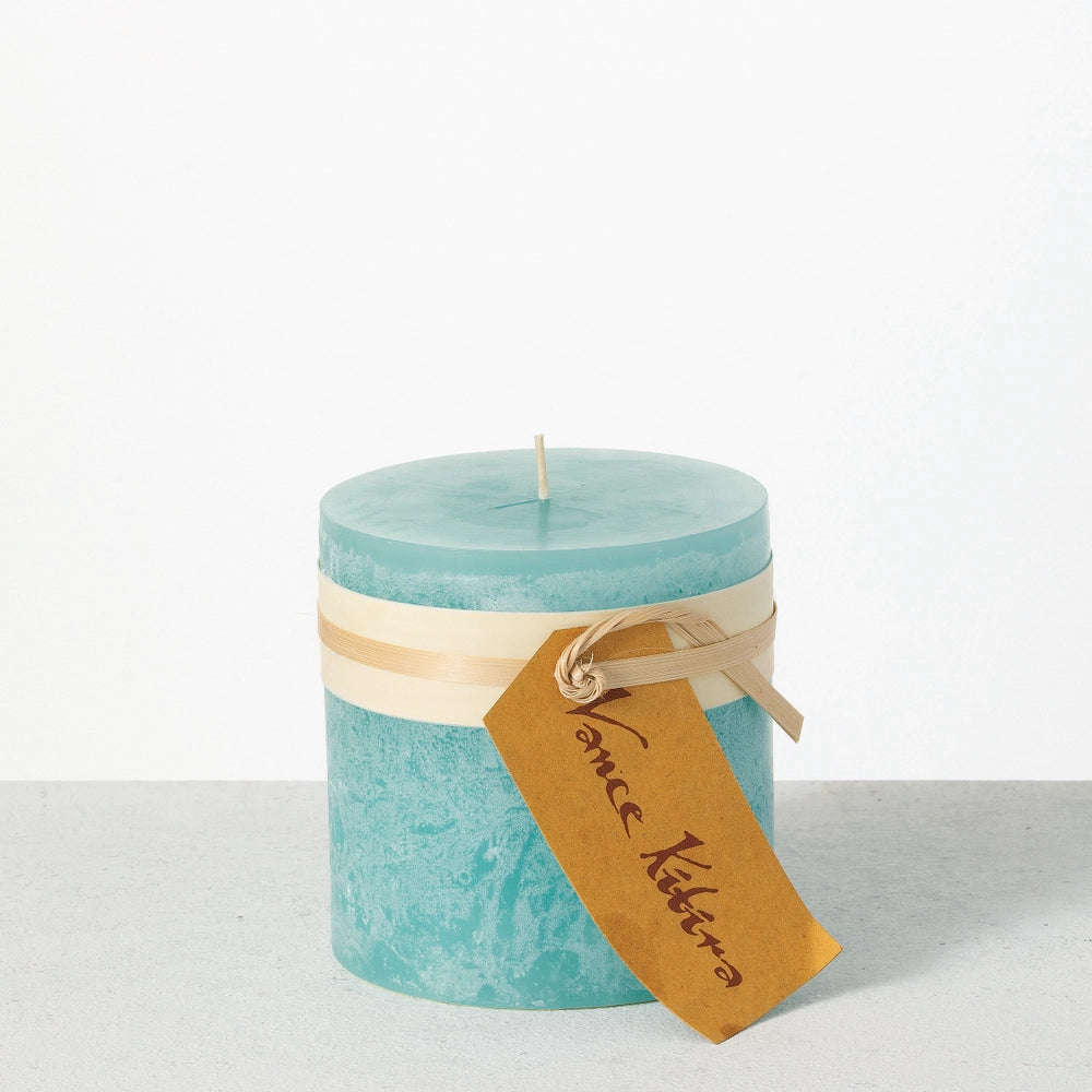 Vance Kitira 4" X 4" Sea Foam Timber Pillar Candle