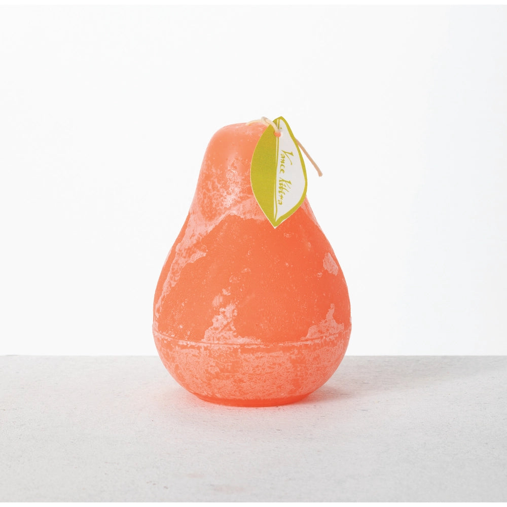 Vance Kitira 3" X 4" Coral Timber Pear Candle