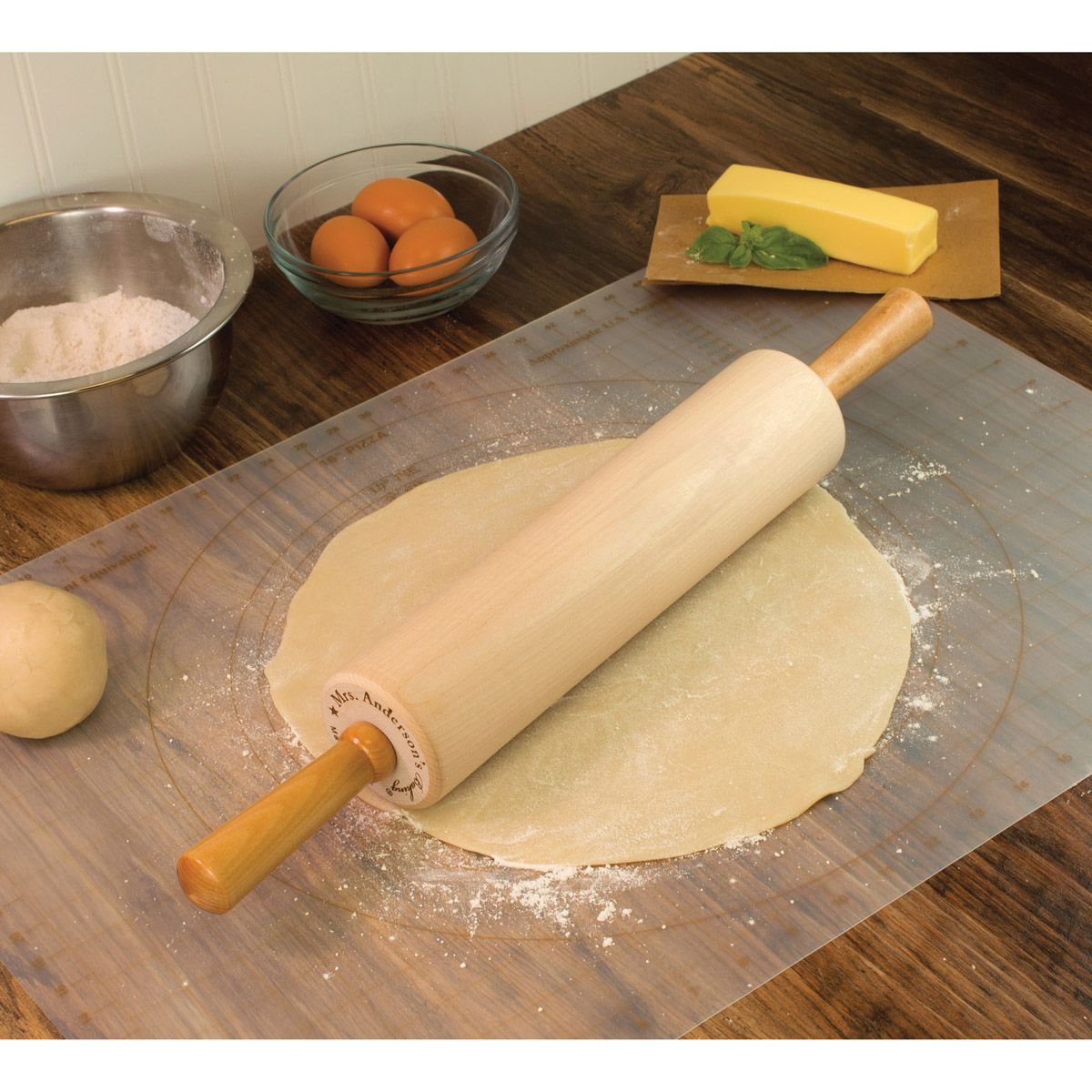 Mrs. Anderson's Baking Hardwood Classic Rolling Pin, 12in