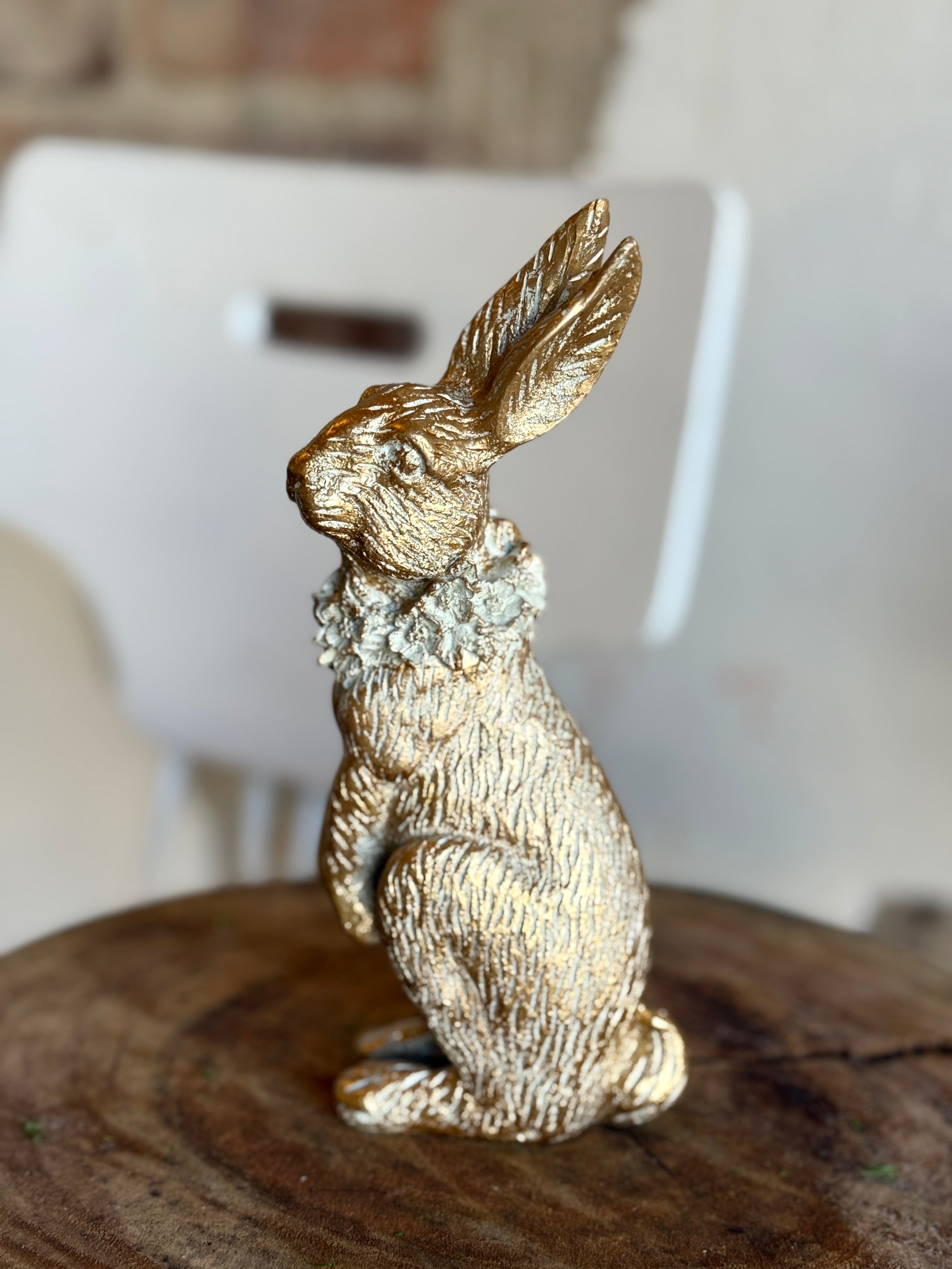 Gold Resin Easter Bunnies (2 Styles)