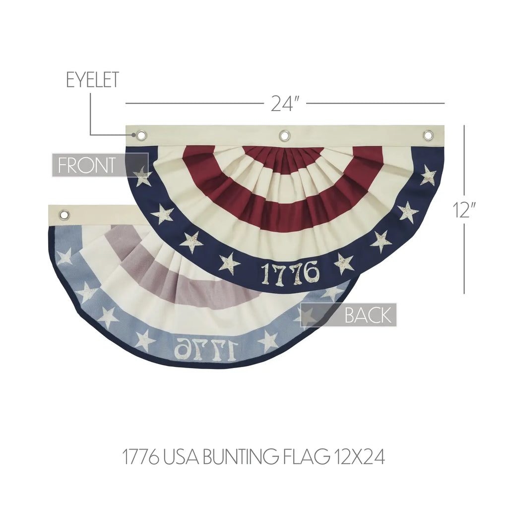 1776 Bunting Flag - 12” x 24”