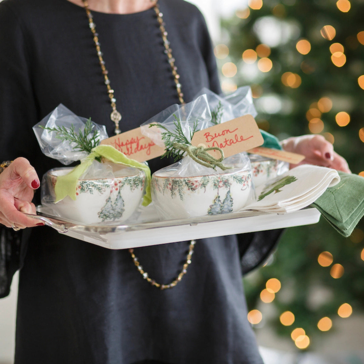 Arte Italica - Natale Square Bowl