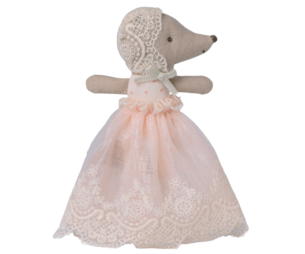 Maileg - Baby Mouse in Gown, Powder