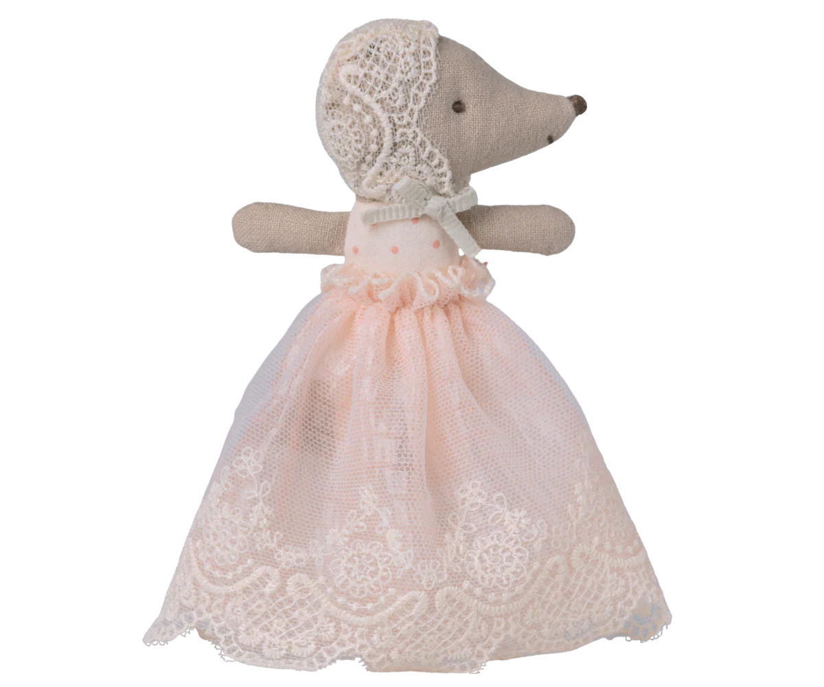 Maileg - Baby Mouse in Gown, Powder