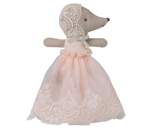 Maileg - Baby Mouse in Gown, Powder