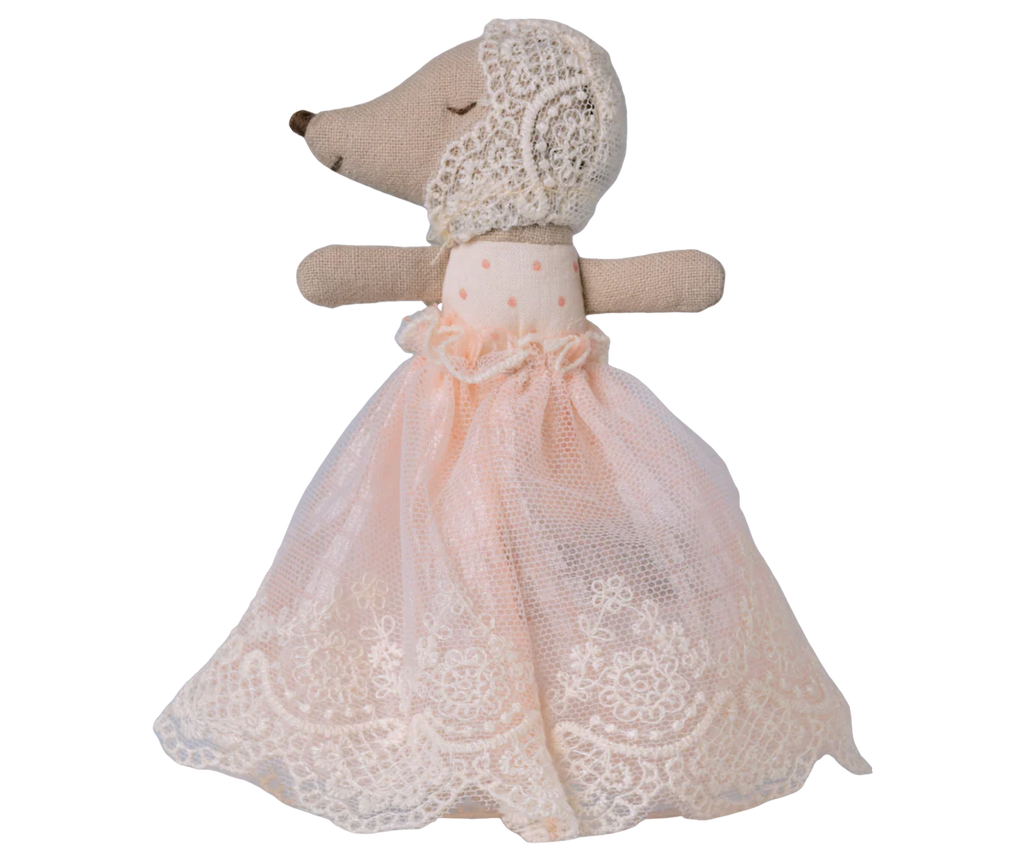 Maileg - Baby Mouse in Gown, Powder