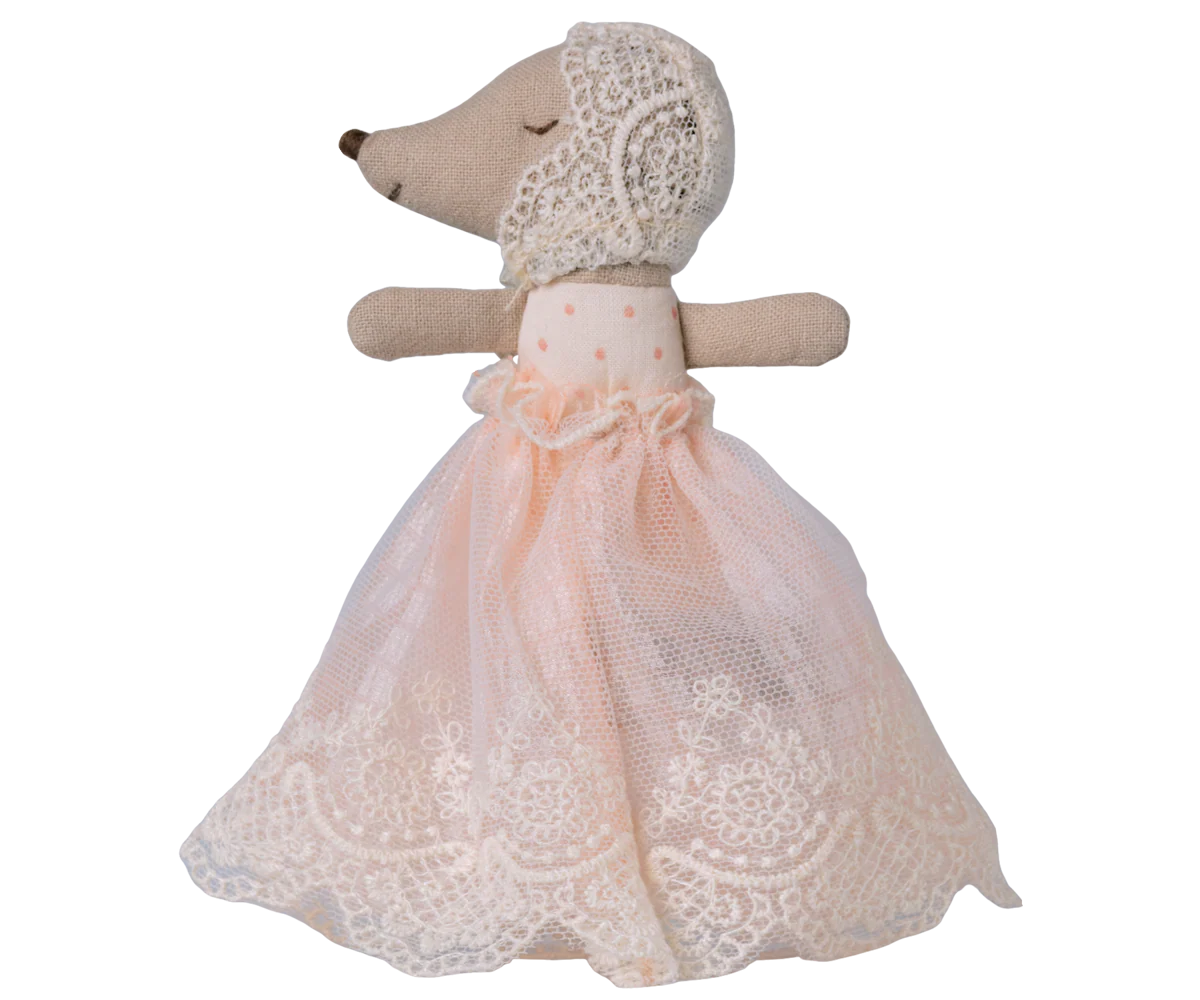 Maileg - Baby Mouse in Gown, Powder