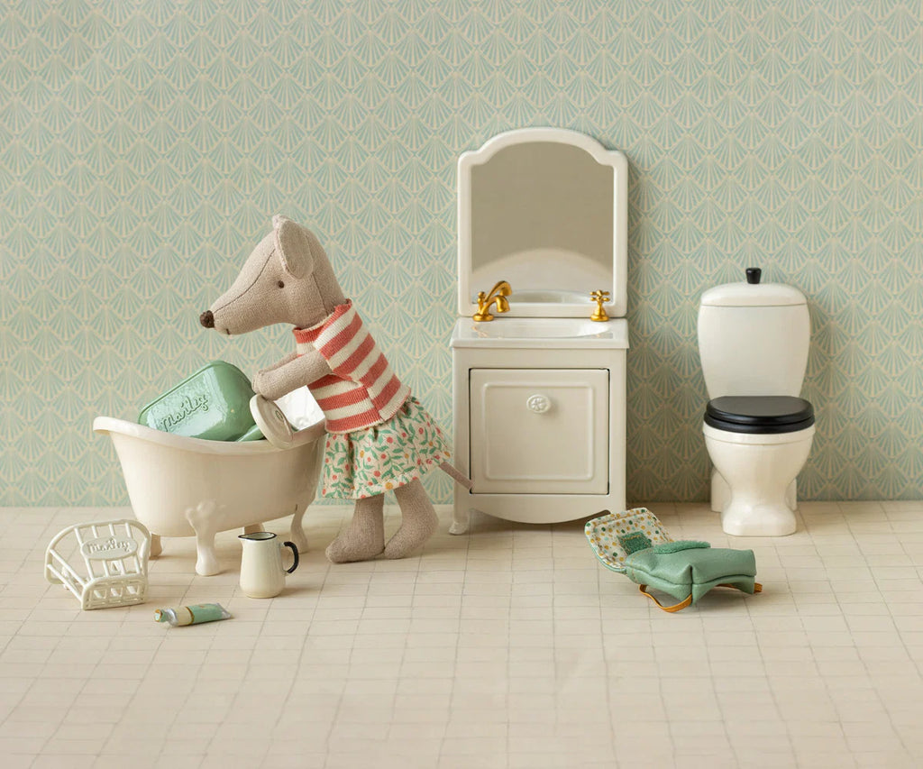 Maileg - Clothes and Bag, Big Sister Mouse, Coral