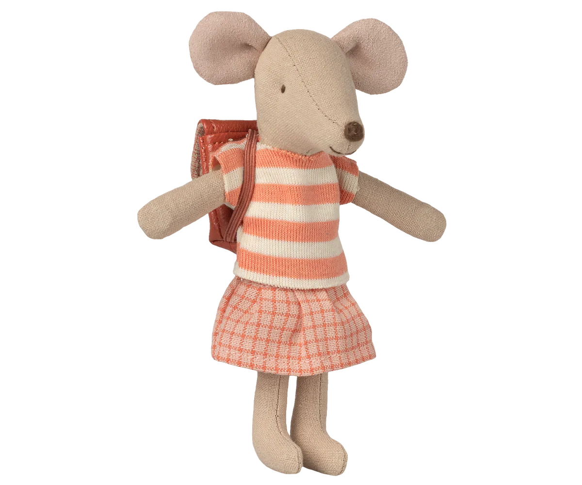 Maileg - Tricycle Mouse, Big Sister, Coral