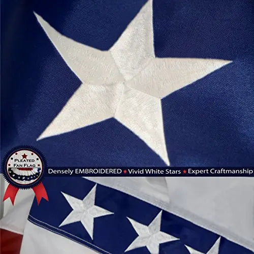 USA Pleated Fan Flag Bunting Decoration - 3x6 ft