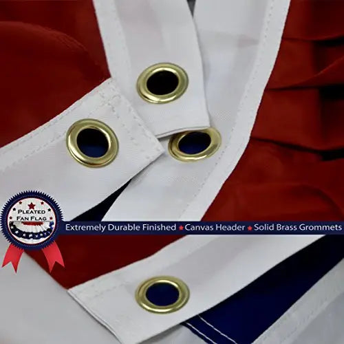 USA Pleated Fan Flag Bunting Decoration - 3x6 ft