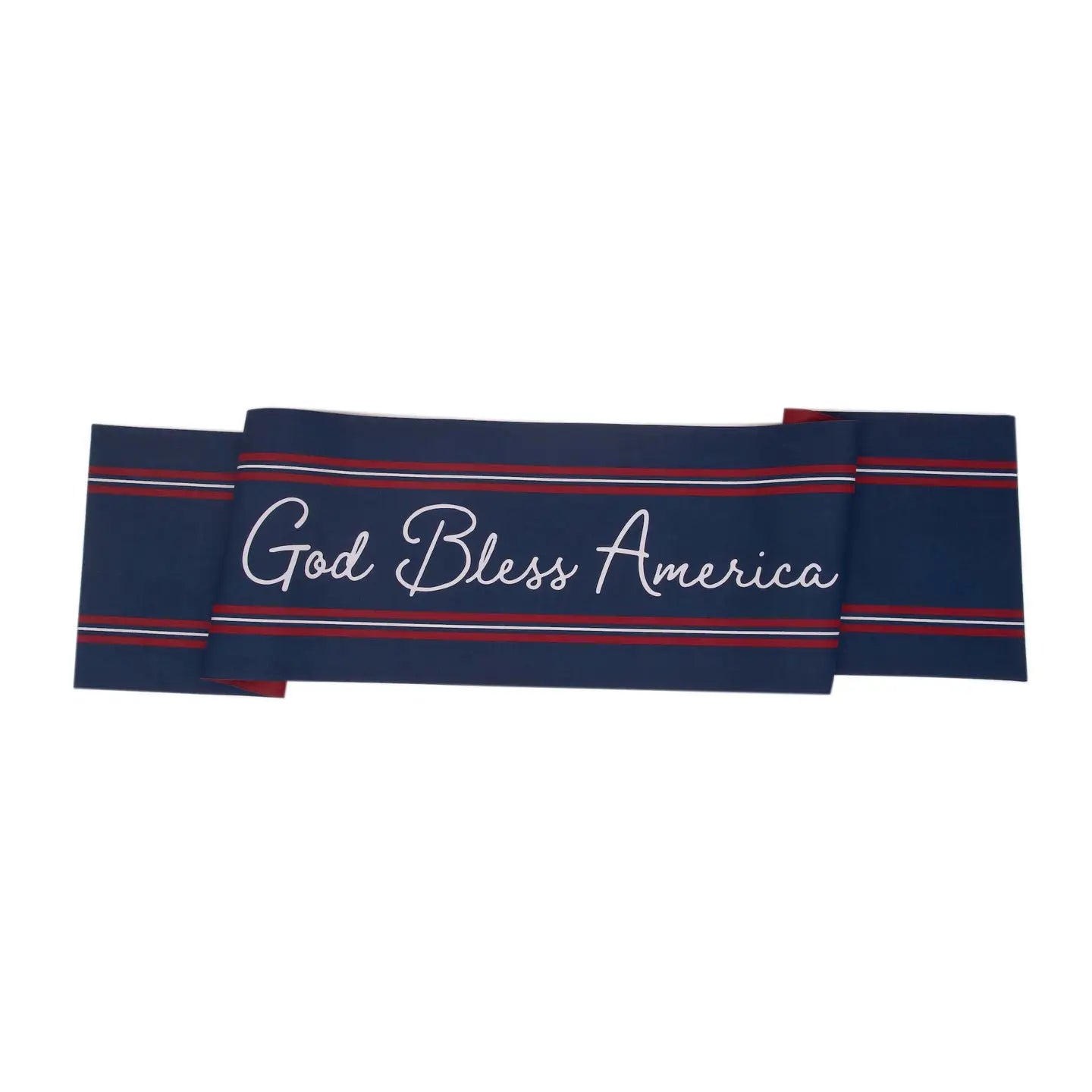 Patriotic Stars & Stripes 4th of July Table Runner
