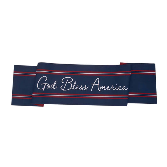 Patriotic Stars & Stripes 4th of July Table Runner