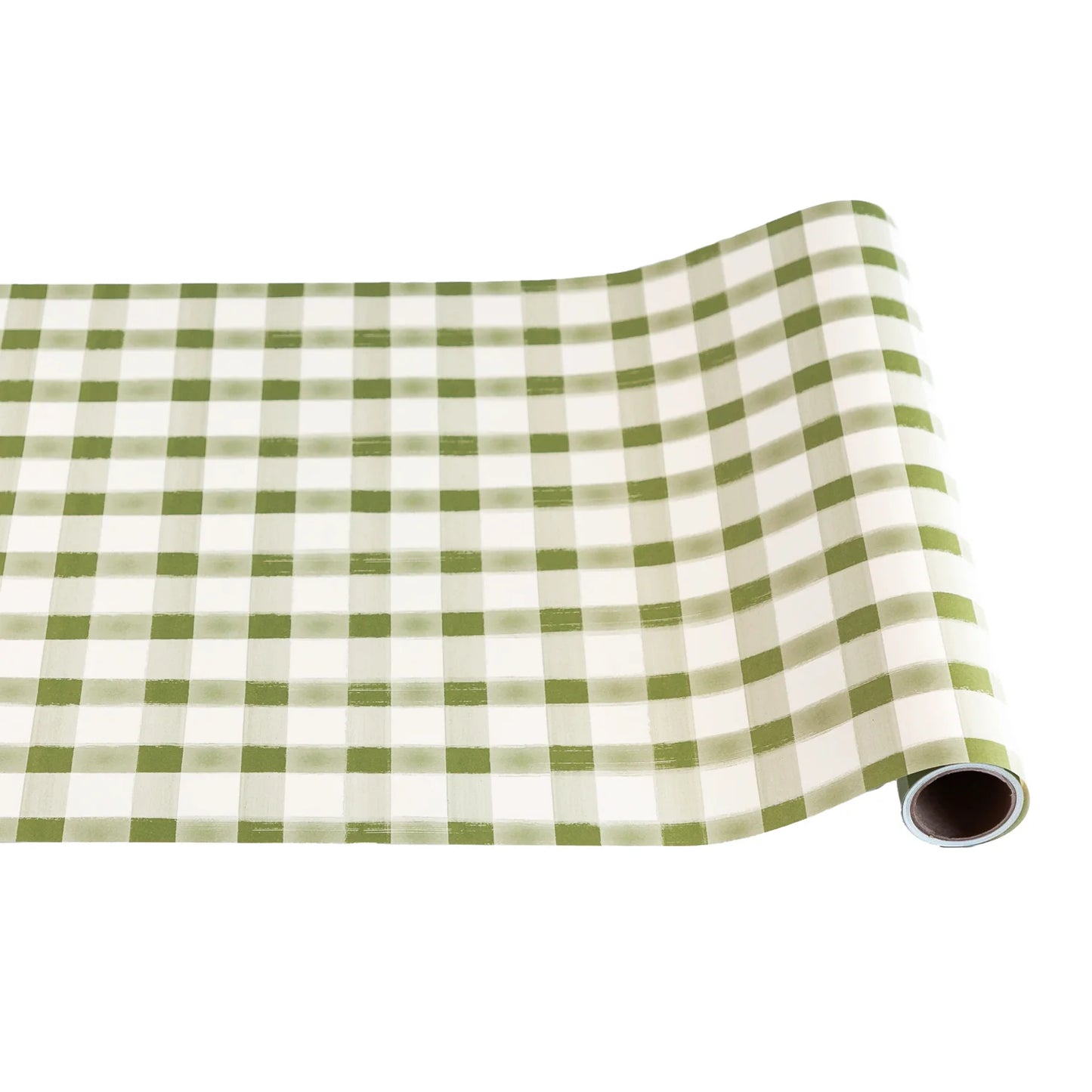 Hester & Cook “Moss Painted Check" Table Runner