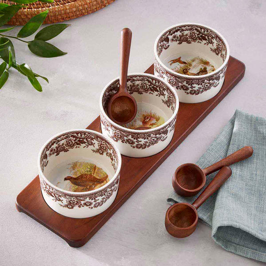 Spode Woodland 7 Piece Condiment Set