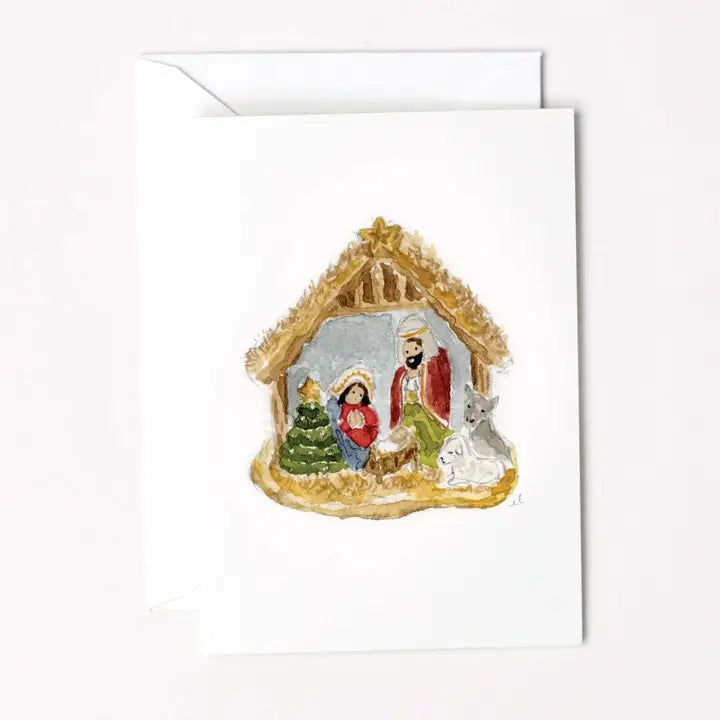 Nativity Ornament Christmas Mini Enclosure Notecard