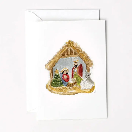 Nativity Ornament Christmas Mini Enclosure Notecard