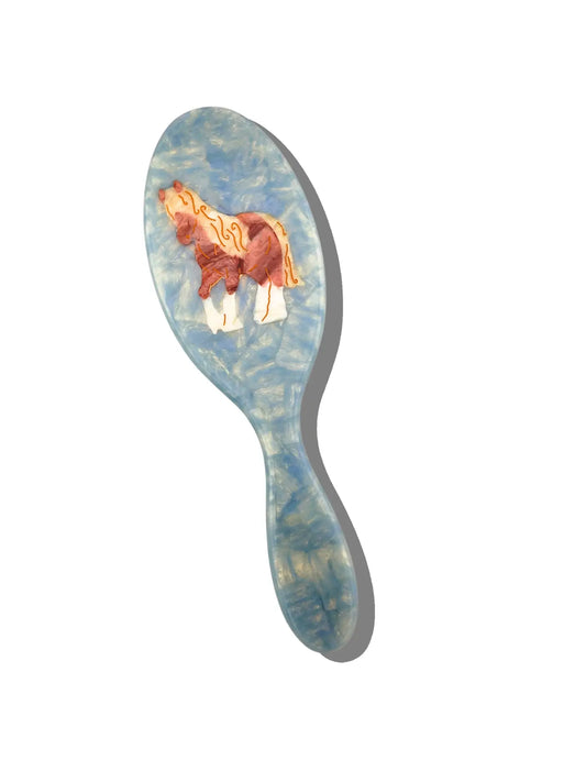 Hand-Painted Horse Amazing Hair Day Brush | Eco-Friendly
