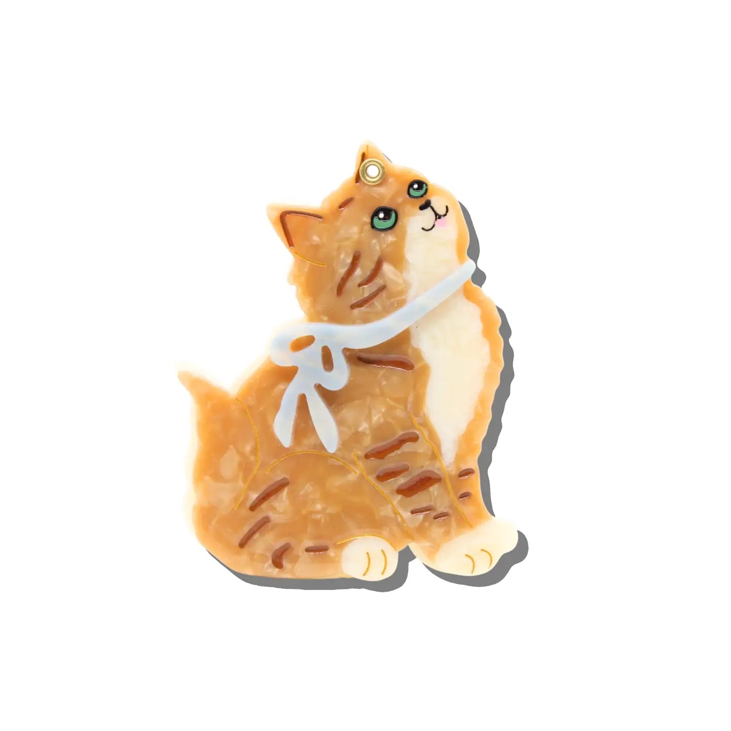 Hand-Painted Vintage Kitten Compact Mirror | Eco-Friendly