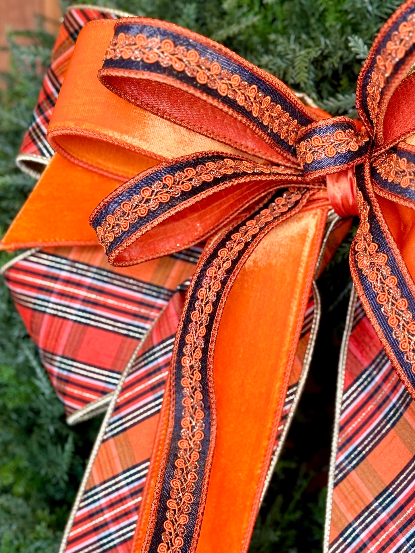 Spooky Stripes Bow