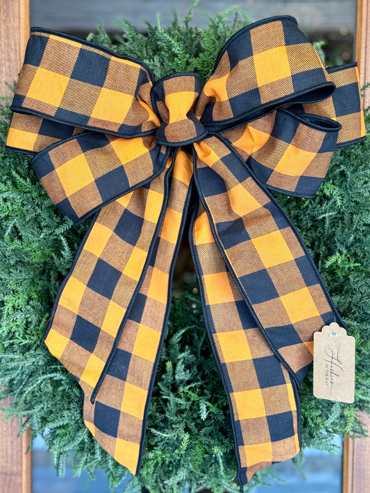 Halloween Check Bow