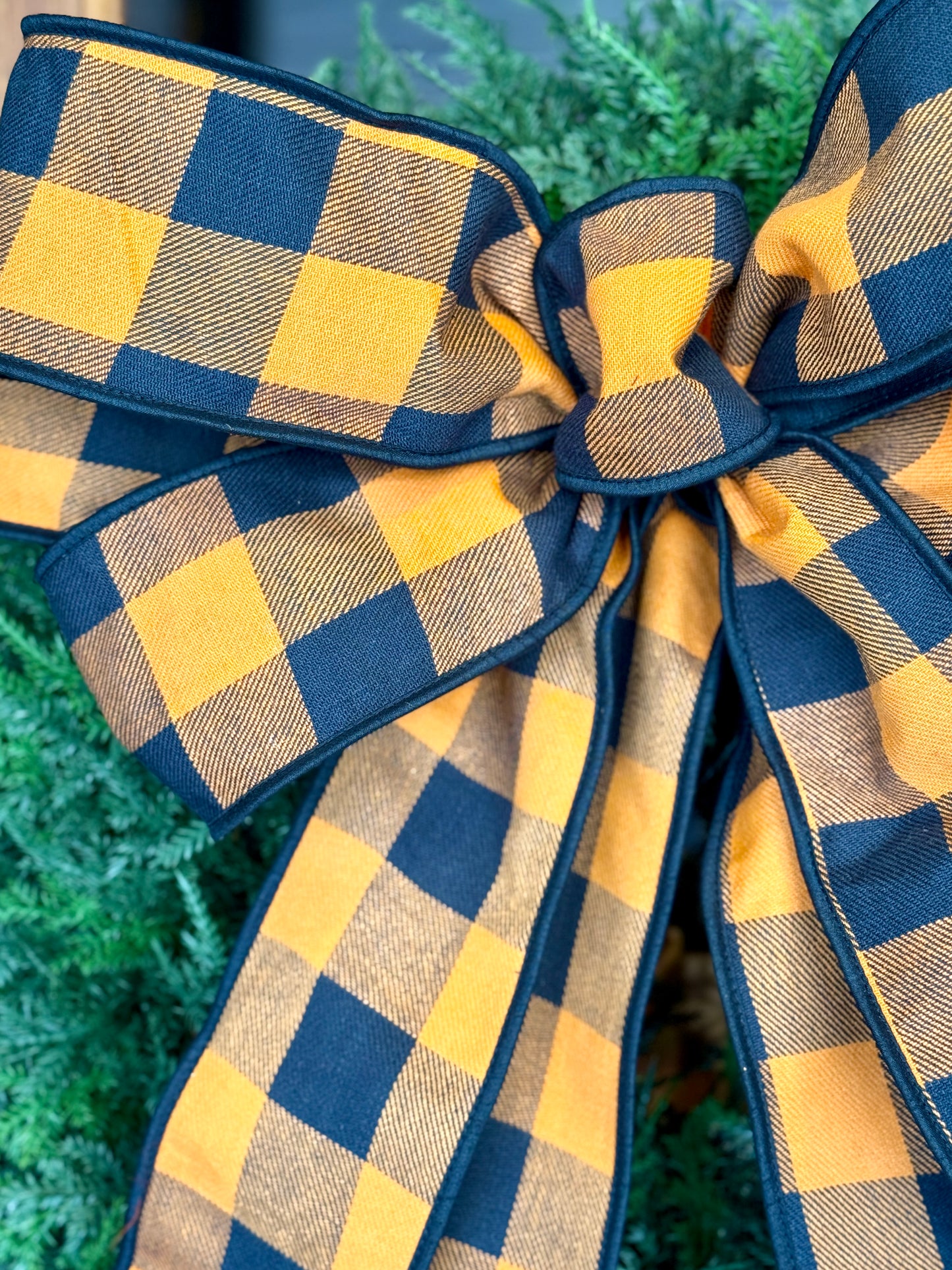 Halloween Check Bow