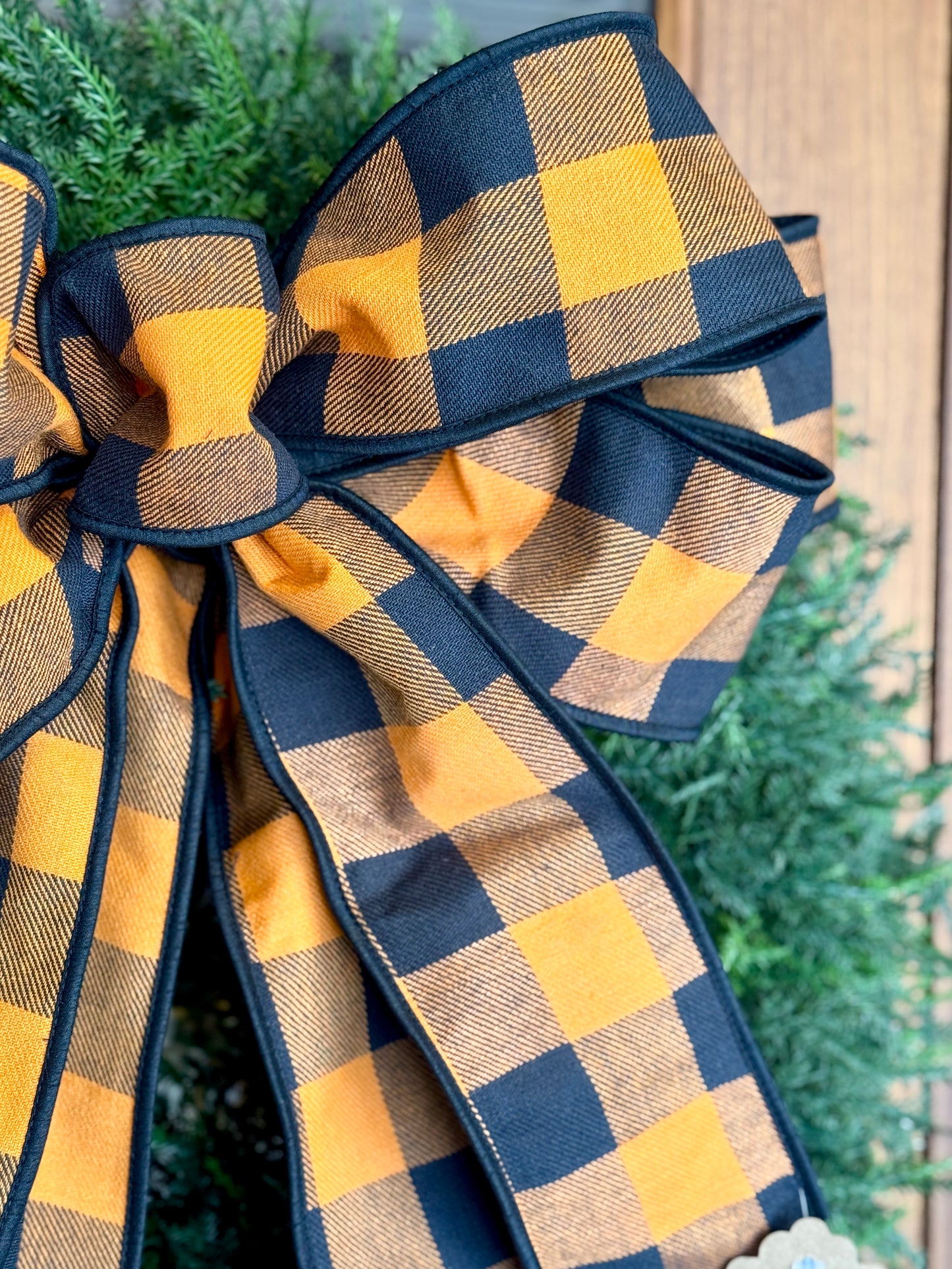 Halloween Check Bow
