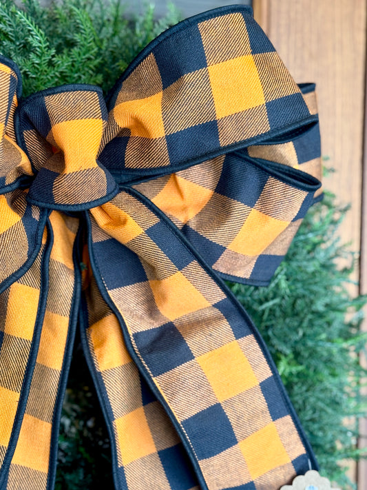 Halloween Check Bow