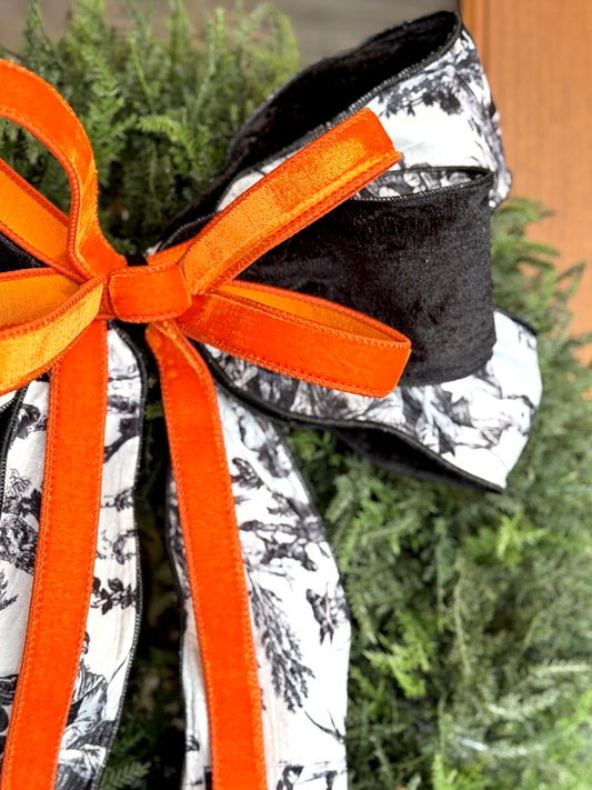 Halloween Toile Bow