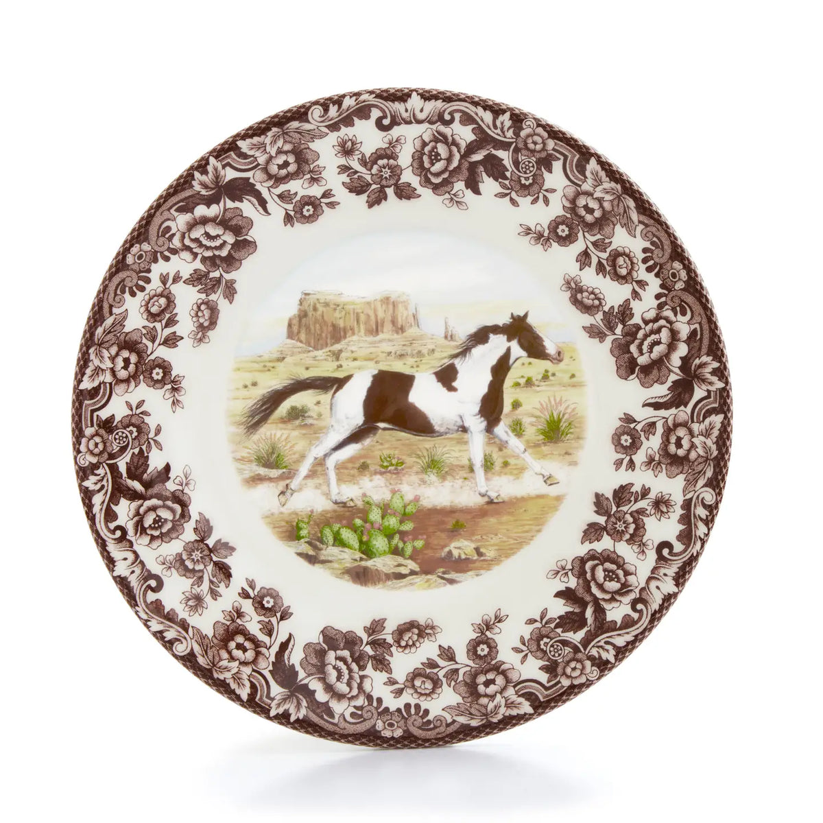 Spode Woodland Horses Salad Plate 8" Paint