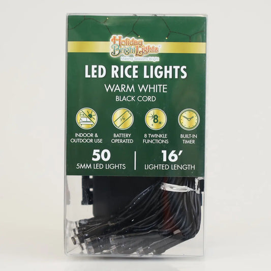 50L Twinkling Rice Light - Warm White