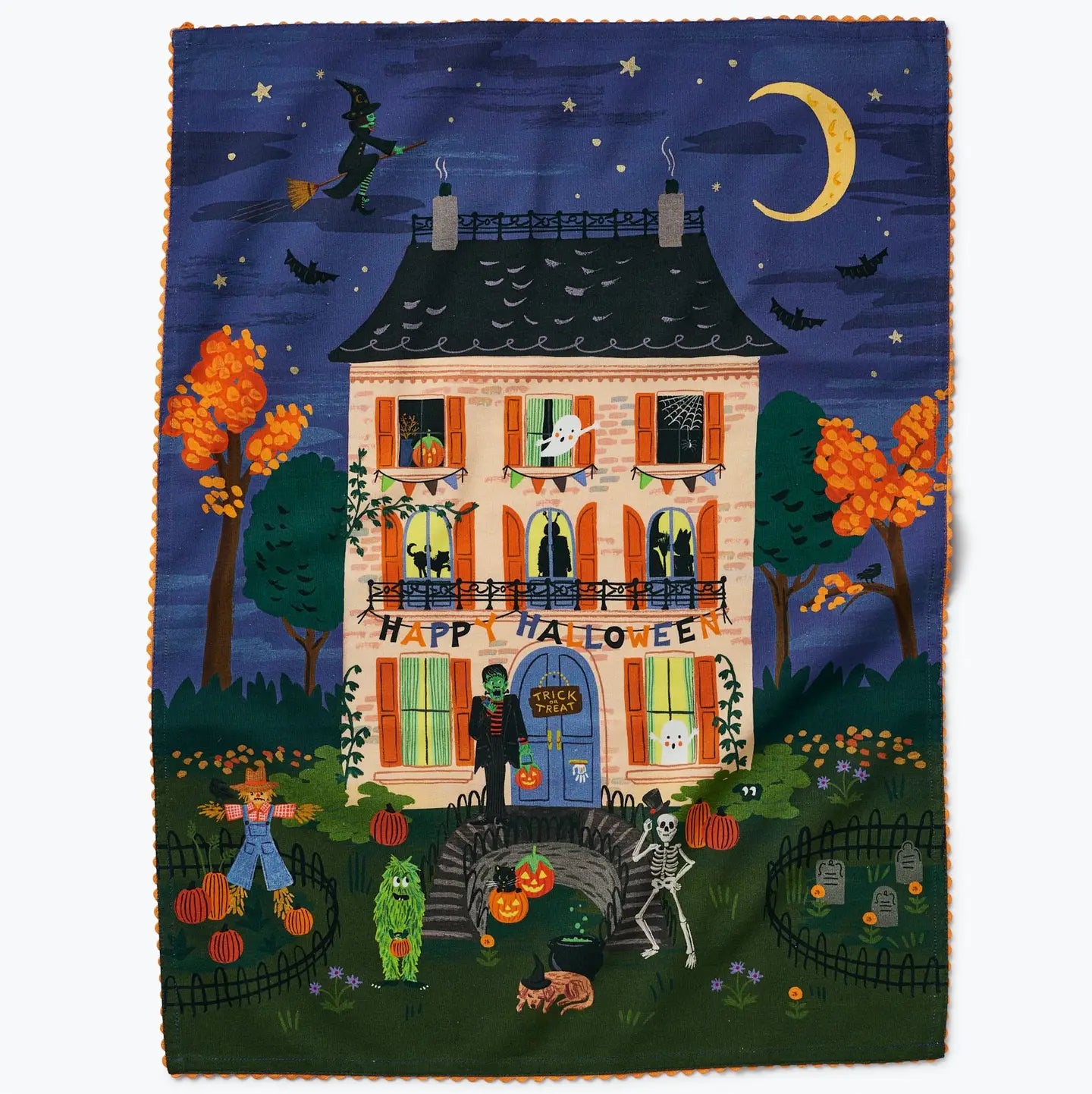 Haunted House Tea Towel