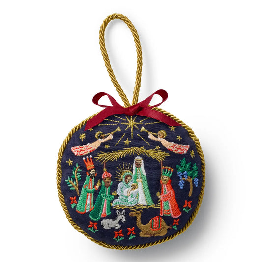 Nativity Embroidered Ornament