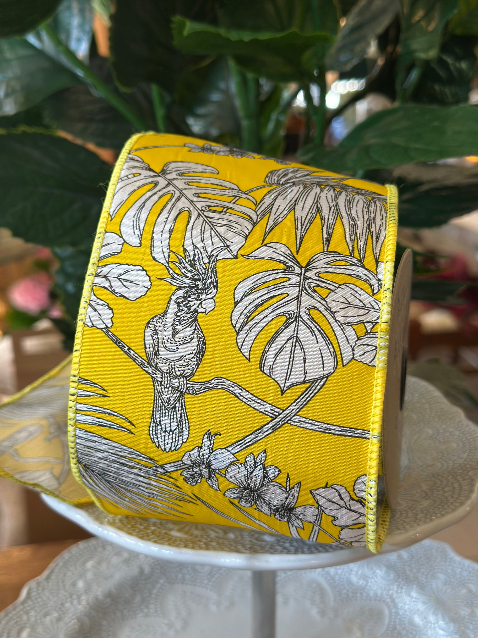 4”x10Y Tropical Bright Yellow Ribbon