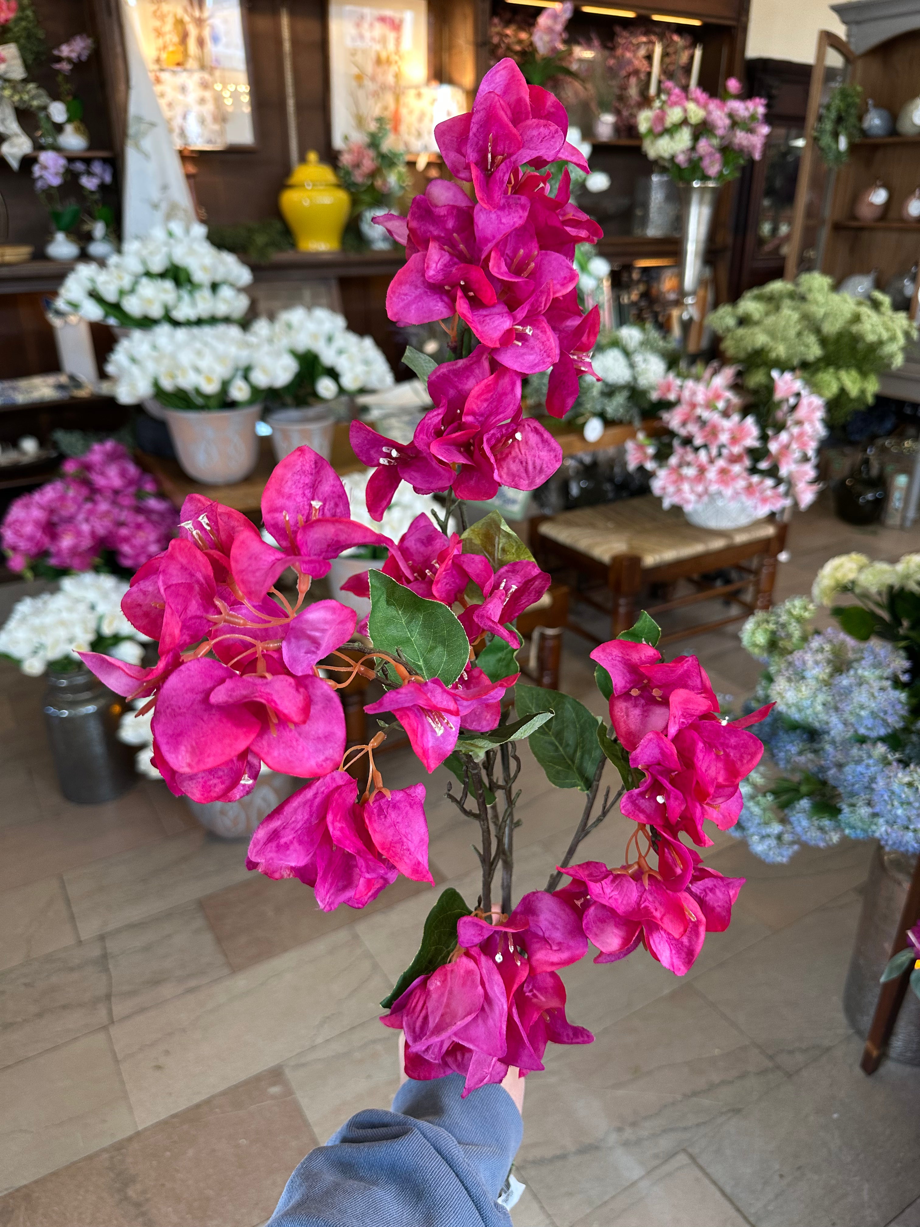 41” Magenta Bougainvillea Branch