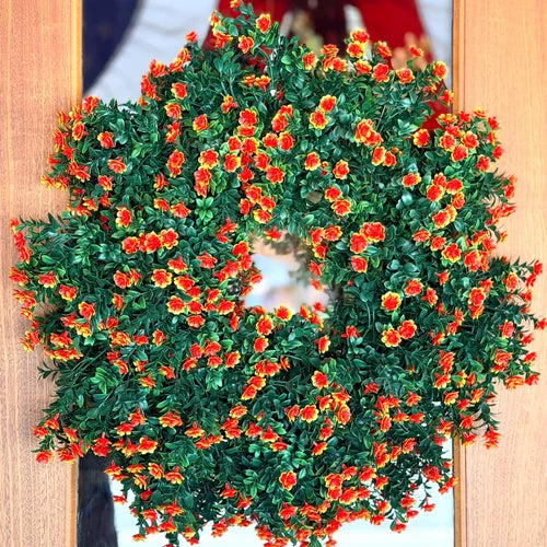 UV Wild Flower Wreath ~ Orange