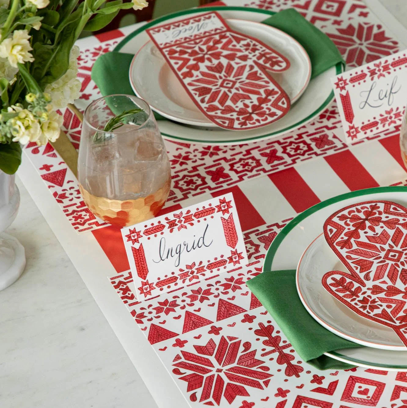 Hester & Cook Red Classic Stripe Runner