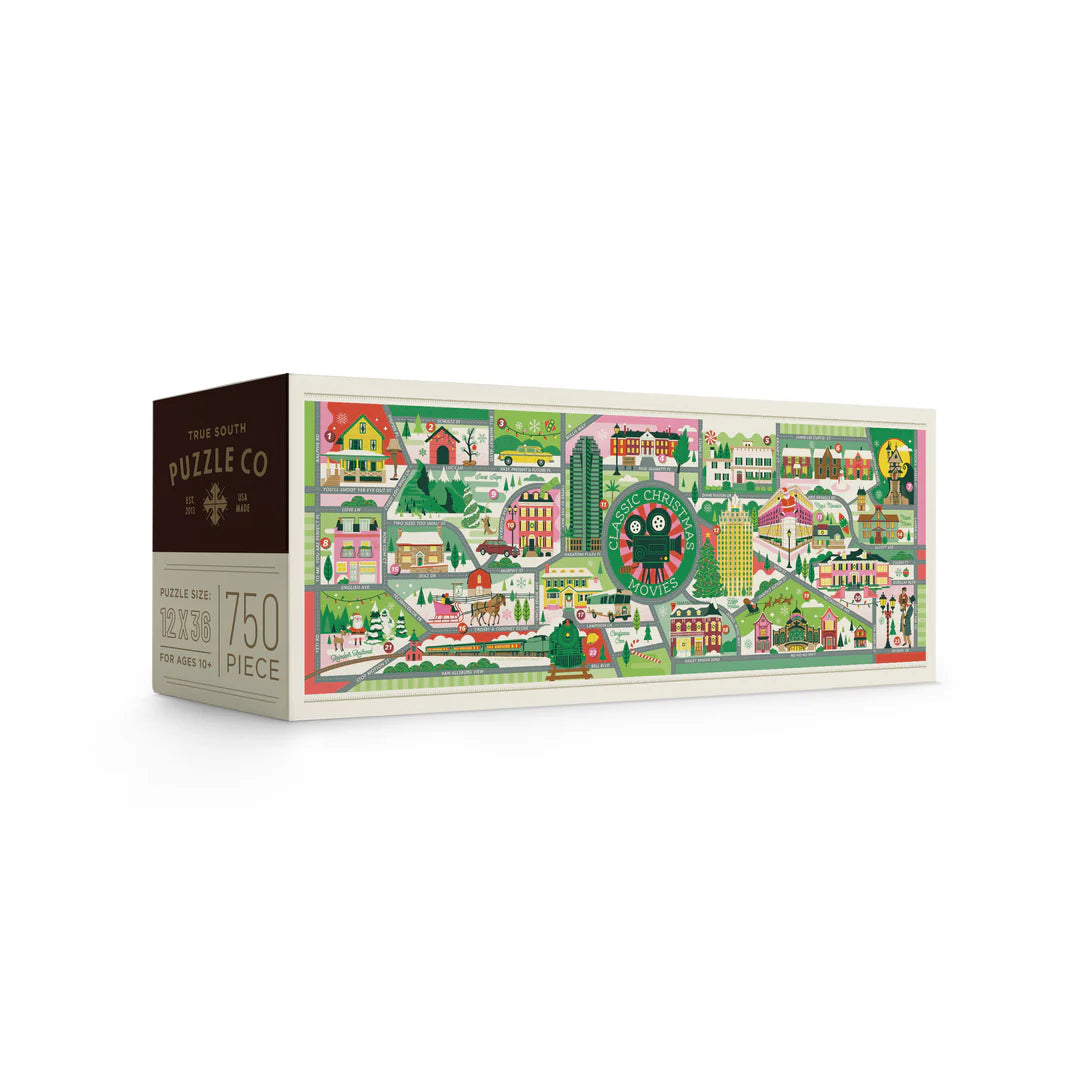 Classic Christmas Movie Map 750 Piece Puzzle