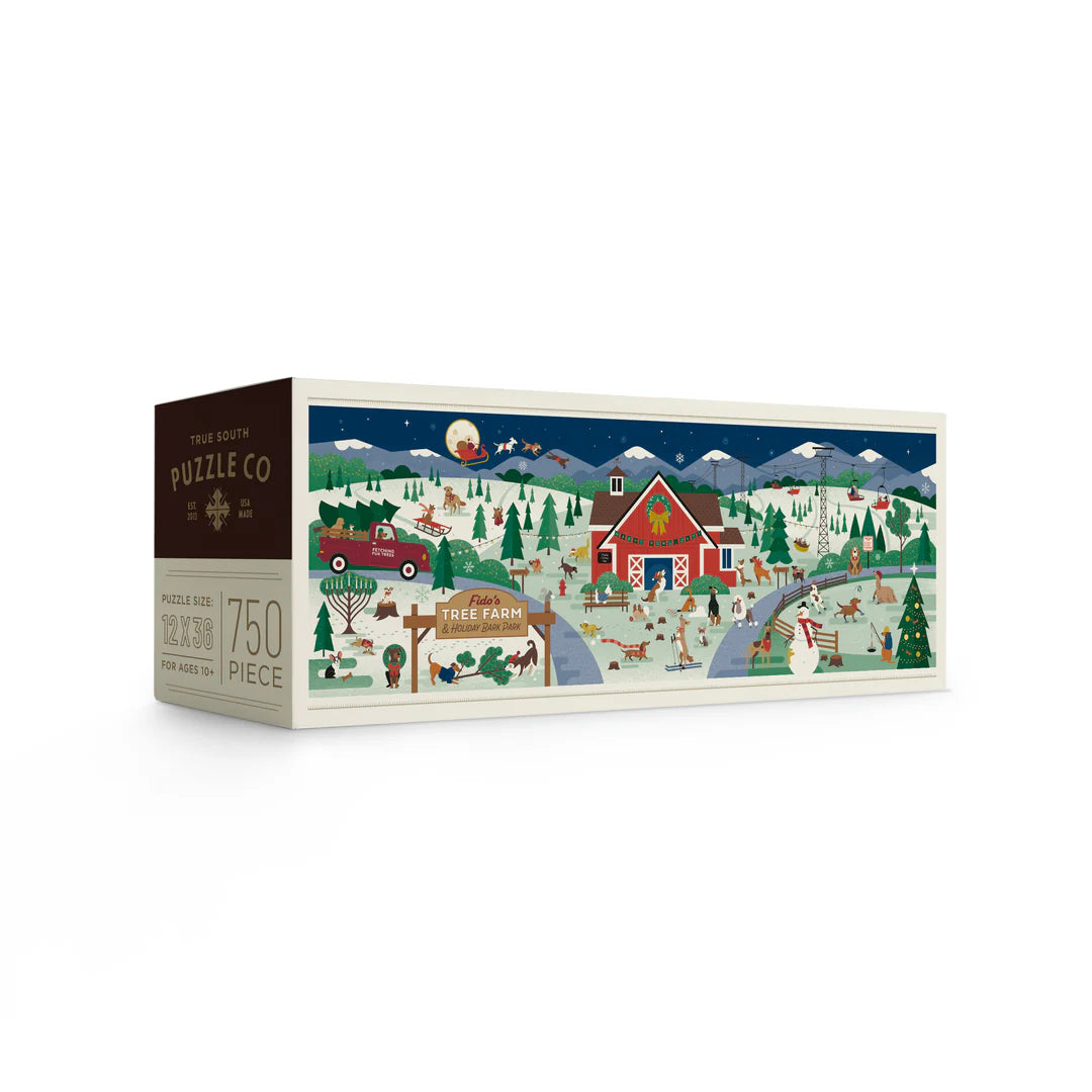 Fido’s Tree Farm & Holiday Bark Park 750 Piece Puzzle