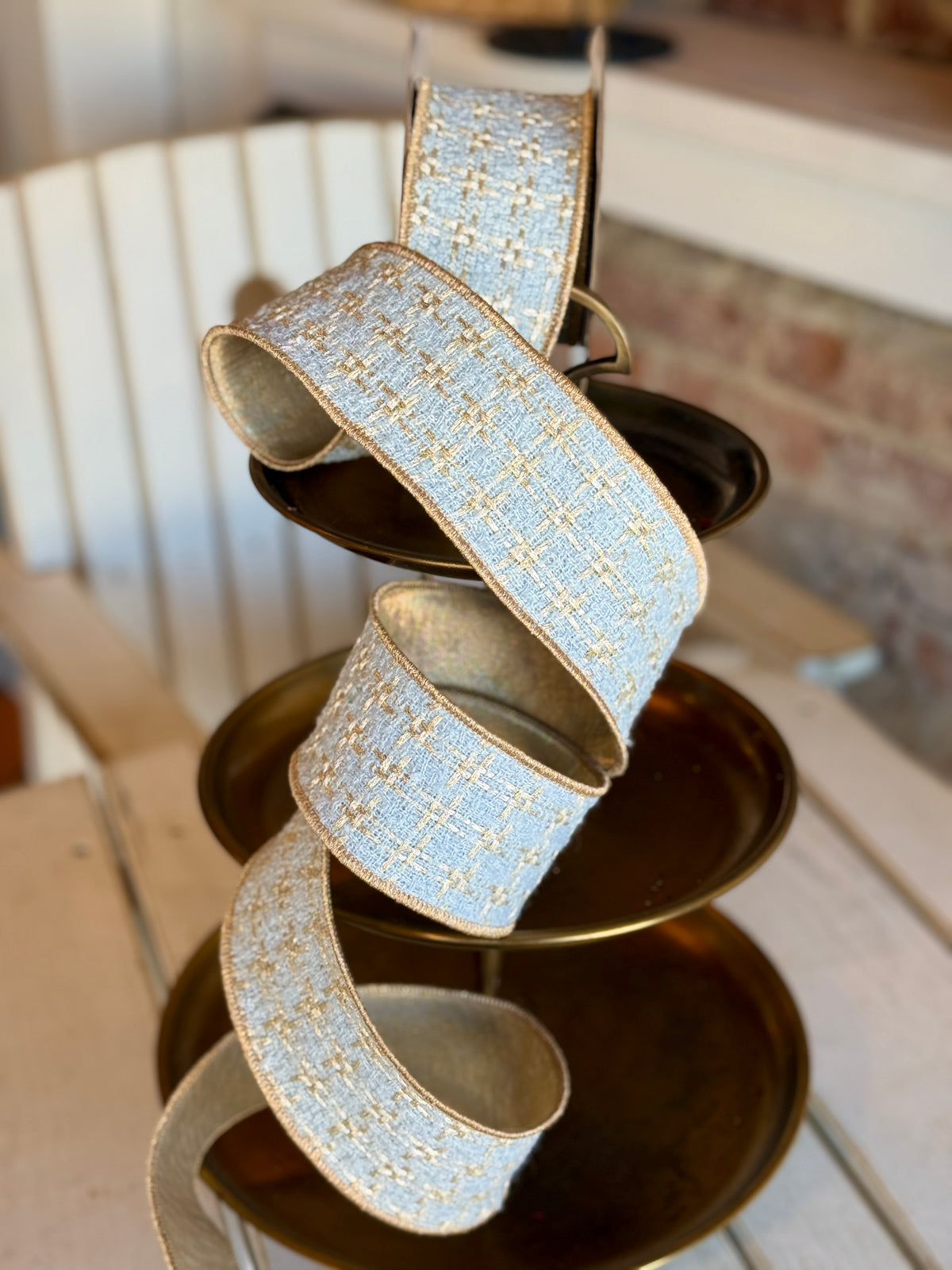 2.5” Tres Chic - Light Blue, SOLD BY THE YARD