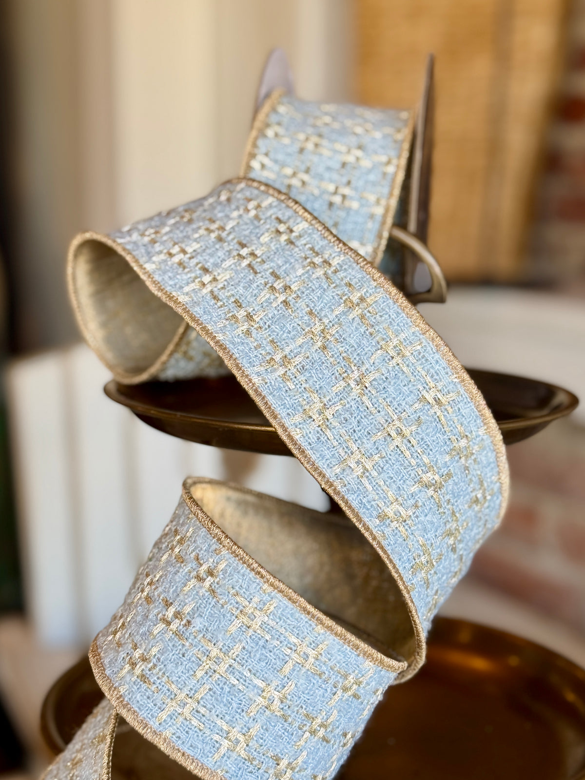 2.5” Tres Chic - Light Blue, SOLD BY THE YARD