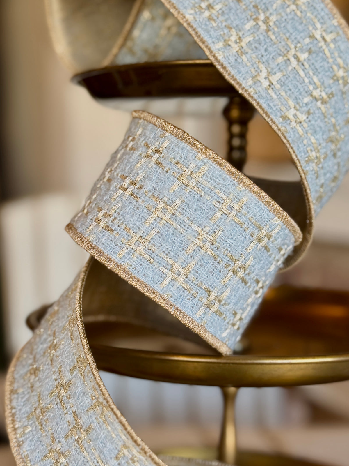 2.5” Tres Chic - Light Blue, SOLD BY THE YARD