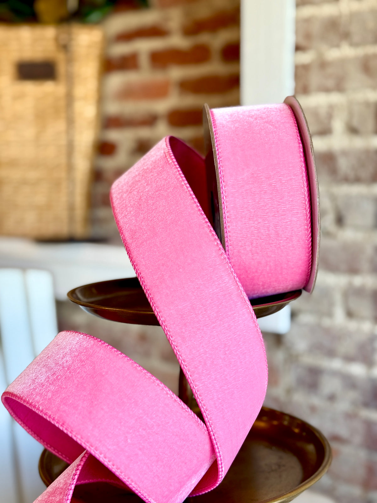 2.5” Bubblegum Pink Velvet, SOLD BY THE YARD