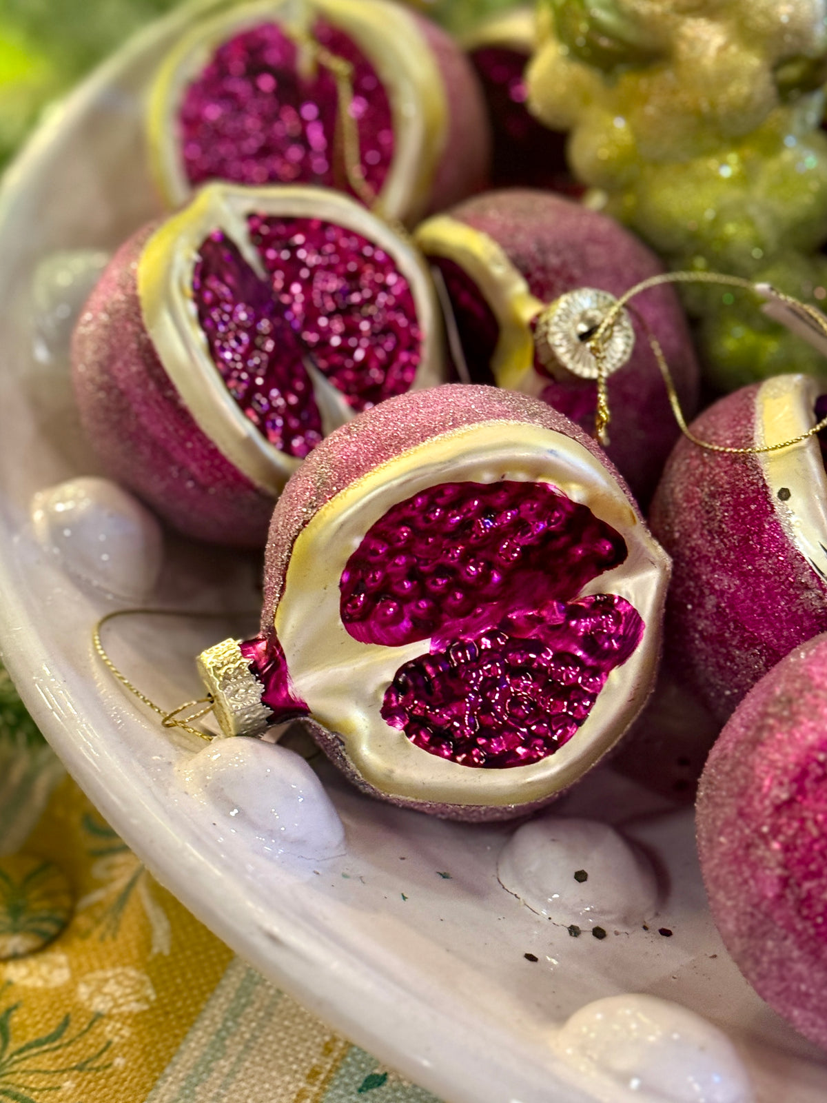 3" GLASS POMEGRANATE ORNAMENT